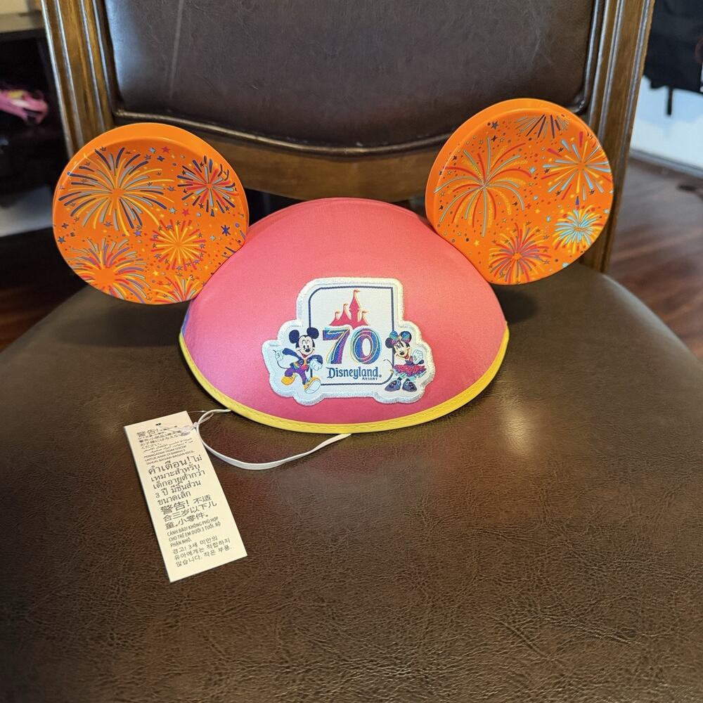 Disney Parks Disneyland 70th Anniversary Cast Member Mickey Ears Hat 7/17/2025